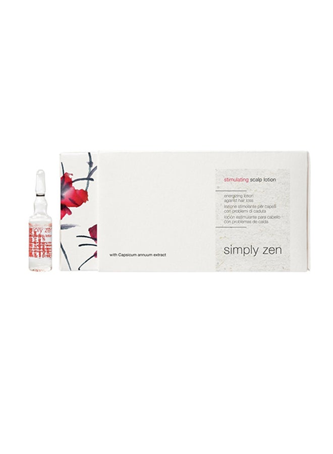 Simply Zen Stimulating Scalp Lotion 8 Fiale – Intensive Therapy for Sudden Hair Loss, Caffeine & Seaweed, Concentrated Treatment for Scalp Fatigue Relief 8 x 6ml - Image 1
