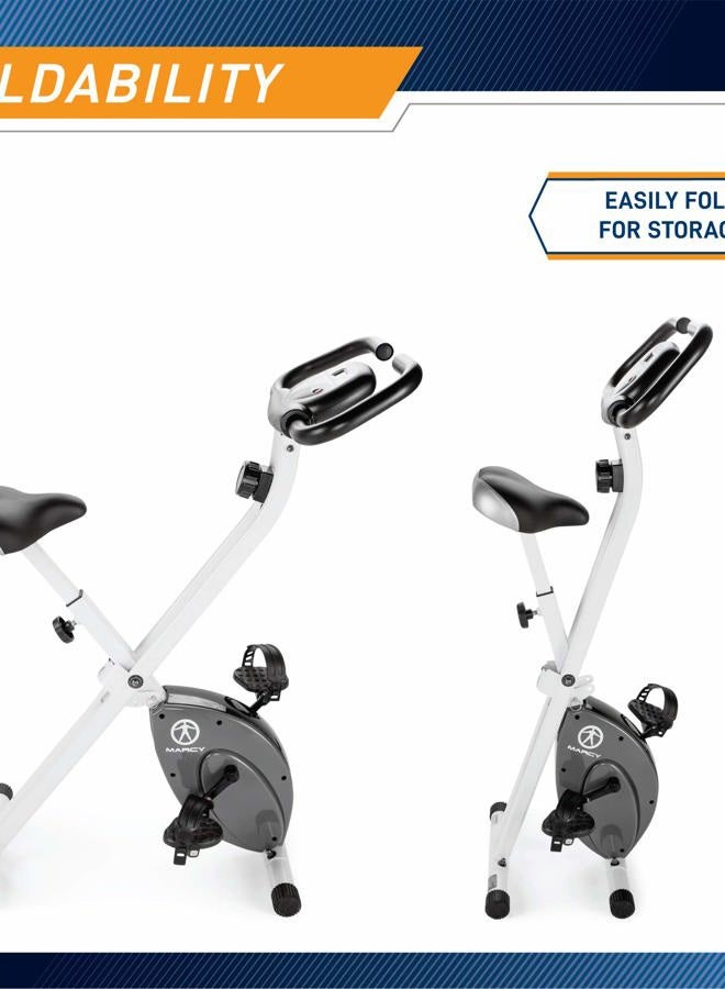 Marcy Foldable Exercise Bike with Adjustable Resistance for Cardio Workout and Strength Training NS-652 - Image 4