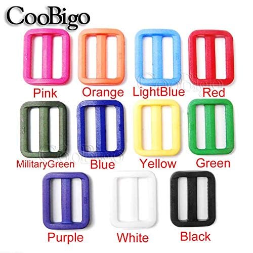 CooBigo 25pcs 1"(25mm) Webbing Plastic Triglides Slides Buckle FLC079(Mix-s) - Image 4