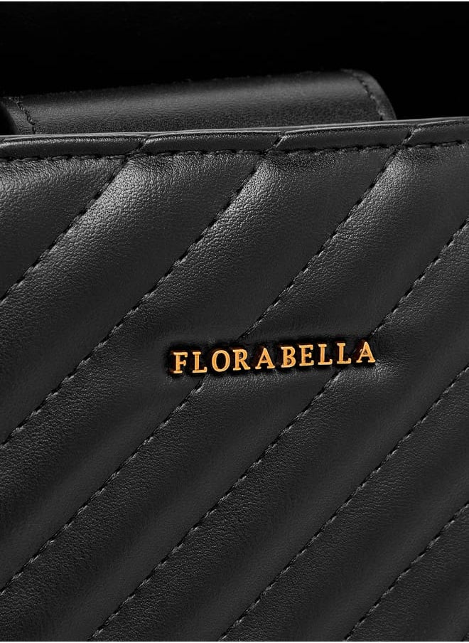 Flora Bella By Shoexpress Women Quilted Crossbody Bag with Detachable Strap and Zip Closure  - Image 4
