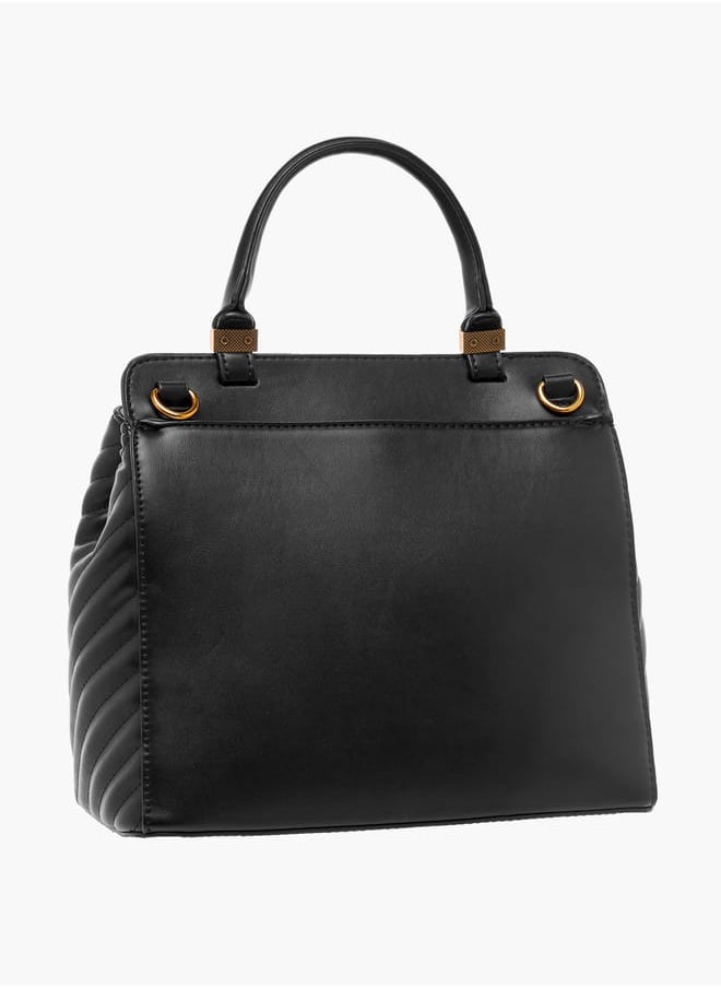 Flora Bella By Shoexpress Women Quilted Crossbody Bag with Detachable Strap and Zip Closure  - Image 3