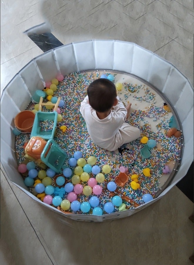 120CM Diameter Kid's Toy Sand Pool Home Folding Fence Indoor Play Sand Digging Tool - Image 5