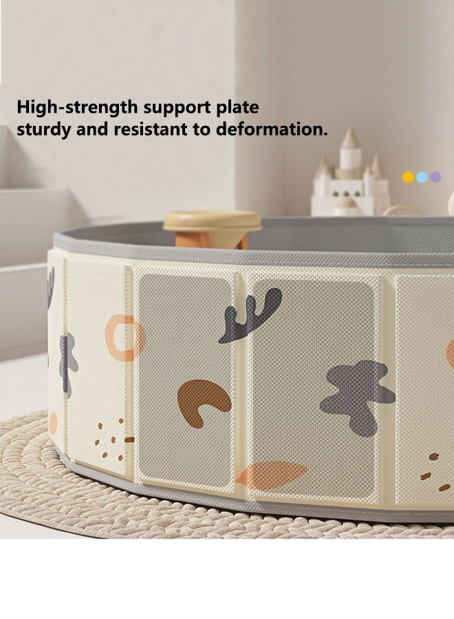 120CM Diameter Kid's Toy Sand Pool Home Folding Fence Indoor Play Sand Digging Tool - Image 3