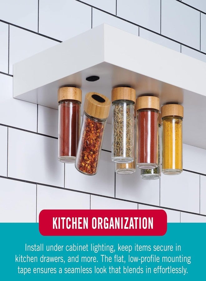 VELCRO Brand Kitchen and Bath Mounting Strips. Moisture Resistant for Hanging Shower Caddy, Shelves, Bathroom Decor. 12pk Strips. Holds 10 pounds. Easy Peel and Stick Application, White - Image 4