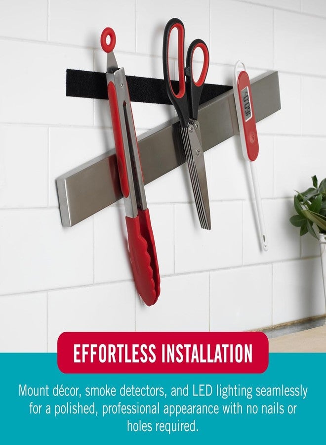 VELCRO Brand Kitchen and Bath Mounting Strips. Moisture Resistant for Hanging Shower Caddy, Shelves, Bathroom Decor. 12pk Strips. Holds 10 pounds. Easy Peel and Stick Application, White - Image 5