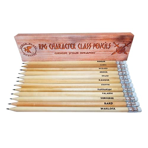 Power Beast Dungeon 12 Character Class Pencils for Dungeons and Dragons DD Dungeon Master Gift DND DD 5e Pathfinder Role Playing Games - Image 1