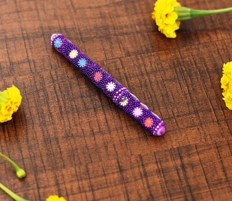 Craftam أقلام حبر كروية مزينة بمرآة وخرز من راجستان، مجموعة هدايا من 10 قطع - Image 2