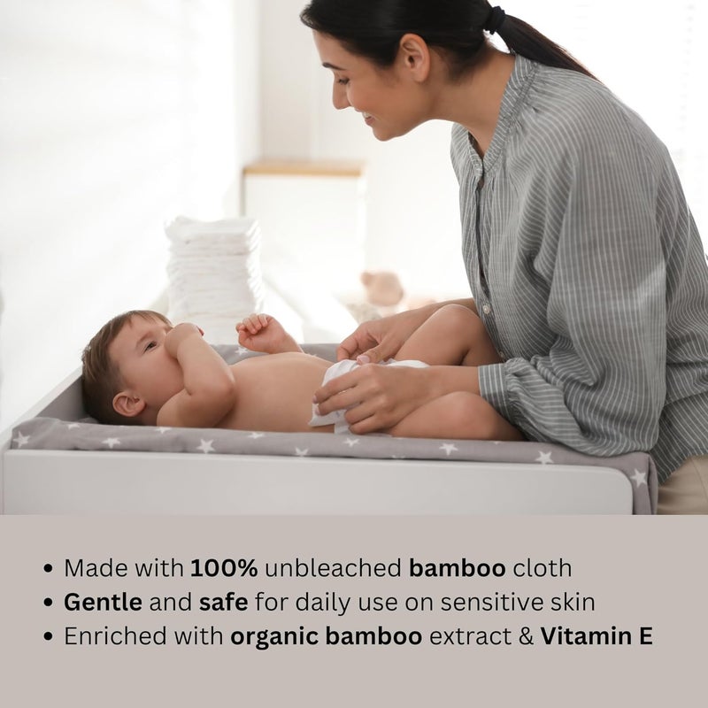 Boo Bamboo مناديل الأطفال من بامبو بيبي بو القابلة للتحلل 100% بامبو عبوة قيمة 800 قطعة - Image 5