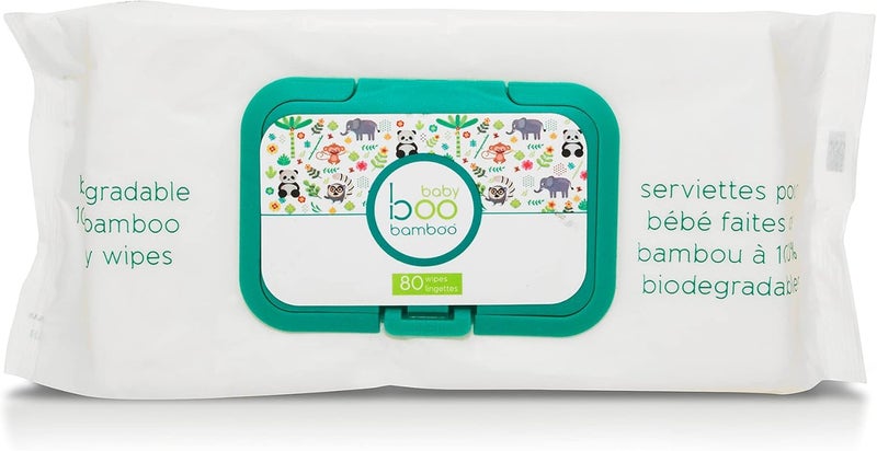 Boo Bamboo مناديل الأطفال من بامبو بيبي بو القابلة للتحلل 100% بامبو عبوة قيمة 800 قطعة - Image 2