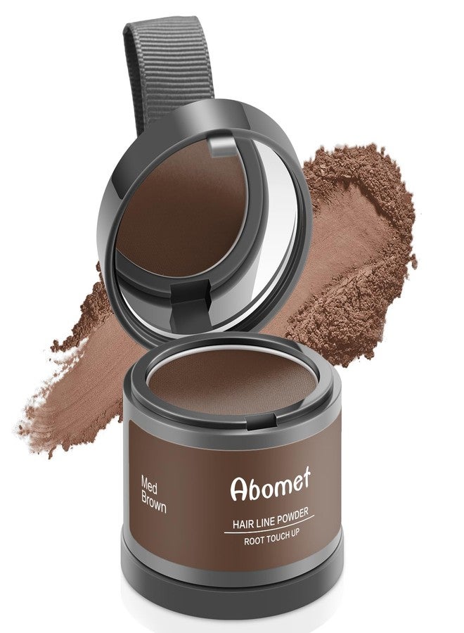 Abomet Root Touch Up Instantly Gray Hair Coverage Hairline Powder for Women & Men, Medium Brown for Concealing Hair Loss & Thinning Hair - Image 1
