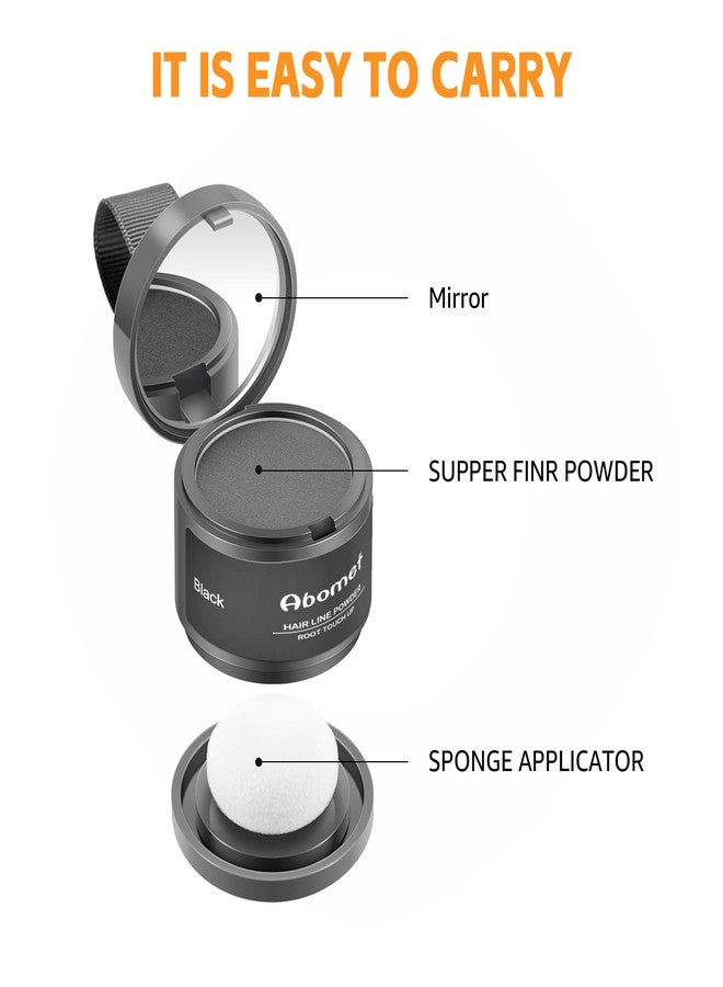 Abomet Root Touch Up Instantly Gray Hair Coverage Hairline Powder for Women & Men, Medium Brown for Concealing Hair Loss & Thinning Hair - Image 3