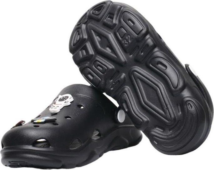 Liger Non-Slip Sole Sea Beach Pool Kids Slippers Black  - Image 3