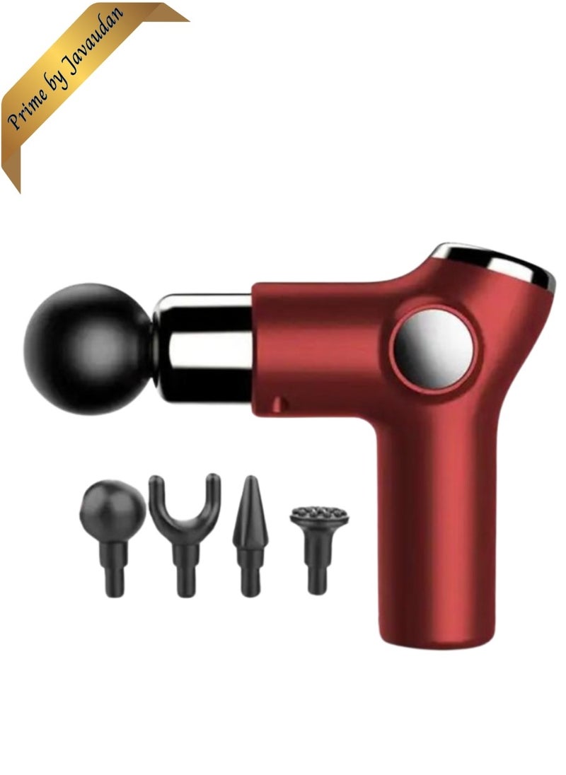 Prime by javaudan Mini Massage Gun Deep Tissue, Portable 6 Speeds Percussion Muscle Massager with 4 Massage Heads 1800mAh Battery & Type-C Charging, 35dB Super Quiet Massage Gun for Muscle Pain Relief  - Image 1