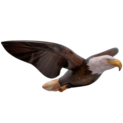 Jet Creations 38" Wingspan Inflatable Bald Eagle, Dark Brown, Realistic Wild Animal Figure, Patriotic Bird, Theme Parties, Pool Fun, Home Yard Decor - Image 1