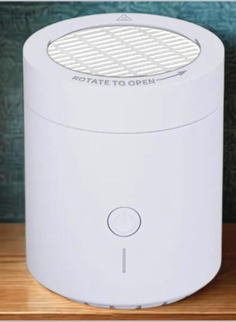 إلترازون Electronic Bakhoor Burner USB Rechargeable Portable Incense and Oud Diffuser with Ceramic Heating Chamber for Home, Car and Office – Smoke-Free Aromatherapy Fragrance Enhancer, White - Image 4