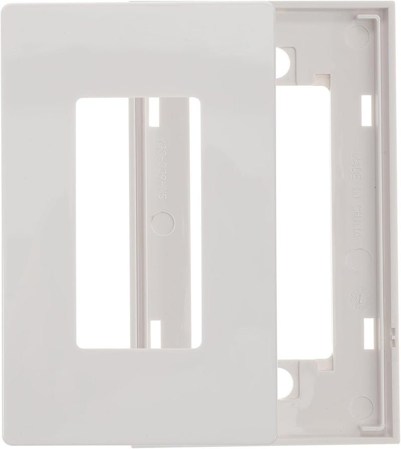 SHERCHPRY Screwless 1-gang Wall Plate Cover White Outlet Wall Plate for Electrical Outlets Residential Use Sturdy Plastic Panel - Image 1