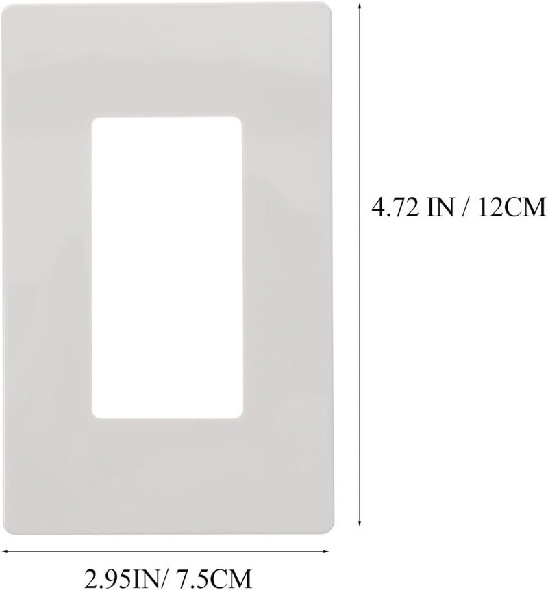 SHERCHPRY Screwless 1-gang Wall Plate Cover White Outlet Wall Plate for Electrical Outlets Residential Use Sturdy Plastic Panel - Image 2