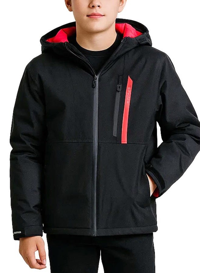 Spyder Boys Winter Jacket - Insulated and Water Resistant Soft Shell Winter Coat Ski Jacket for Boys with Detachable Hood - Image 1