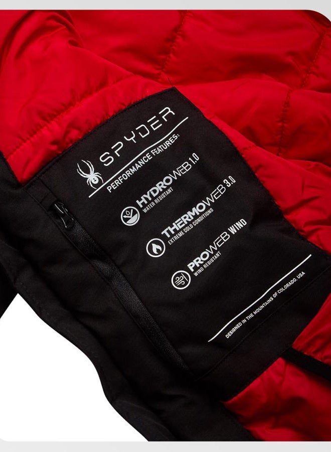 Spyder Boys Winter Jacket - Insulated and Water Resistant Soft Shell Winter Coat Ski Jacket for Boys with Detachable Hood - Image 4
