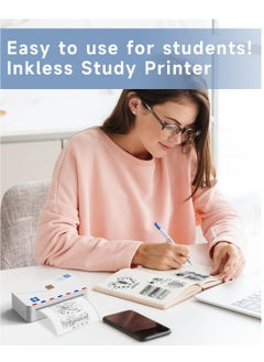 SYOSI Portable Thermal Printer M04AS 4 Inch, Mini Bluetooth Sticker and Photo Printer, Supports 15/53/80/110mm Printing Width, 300dpi, Ideal for Photos, Notes, Memos, Gift for Kids  - Image 2