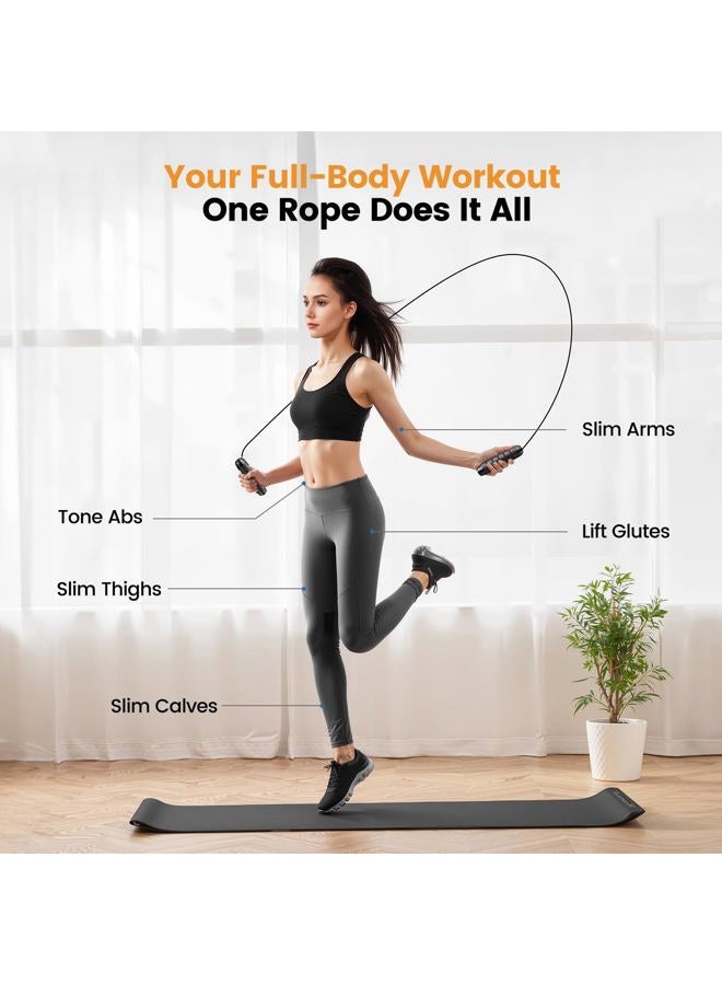 SKIFUL Jump Rope,Tangle-Free Rapid Speed Jump Rope with Ball Bearings for Men,Women and Kids,Adjustable Steel Skipping Rope with Ergonomic Foam Handles,A Ideal Equipment and Accessories for Workout,Fitness - Image 3