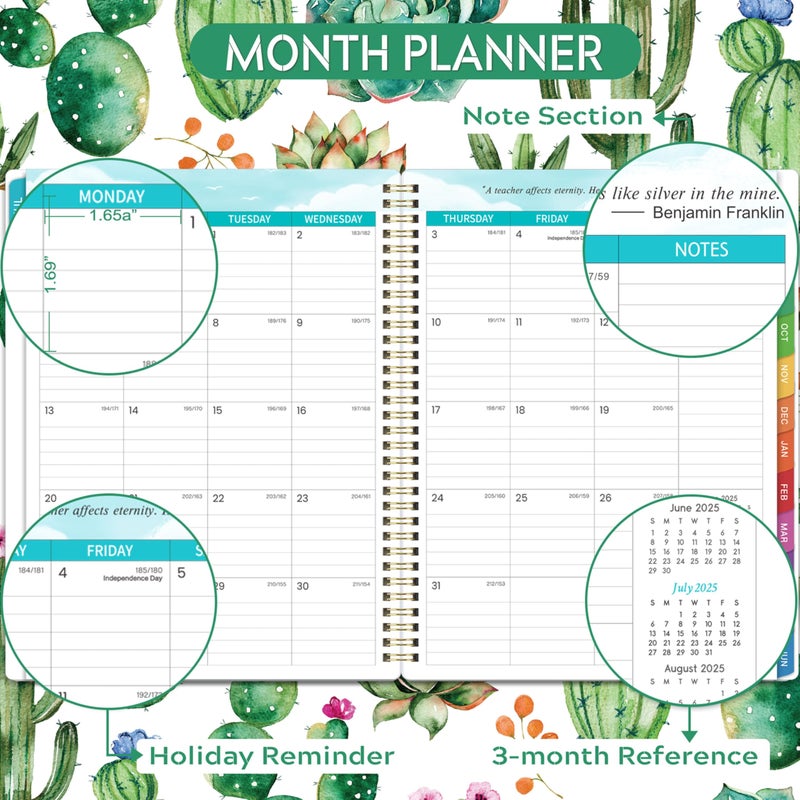 MaaIbok 2025-2026 Teacher Planner - Lesson Planner 2025-2026 from Jul 2025 - Jun 2026, 8.5'' x 11'', Lesson Plan Book, Weekly & Monthly Calendarr with Quotes - Image 3
