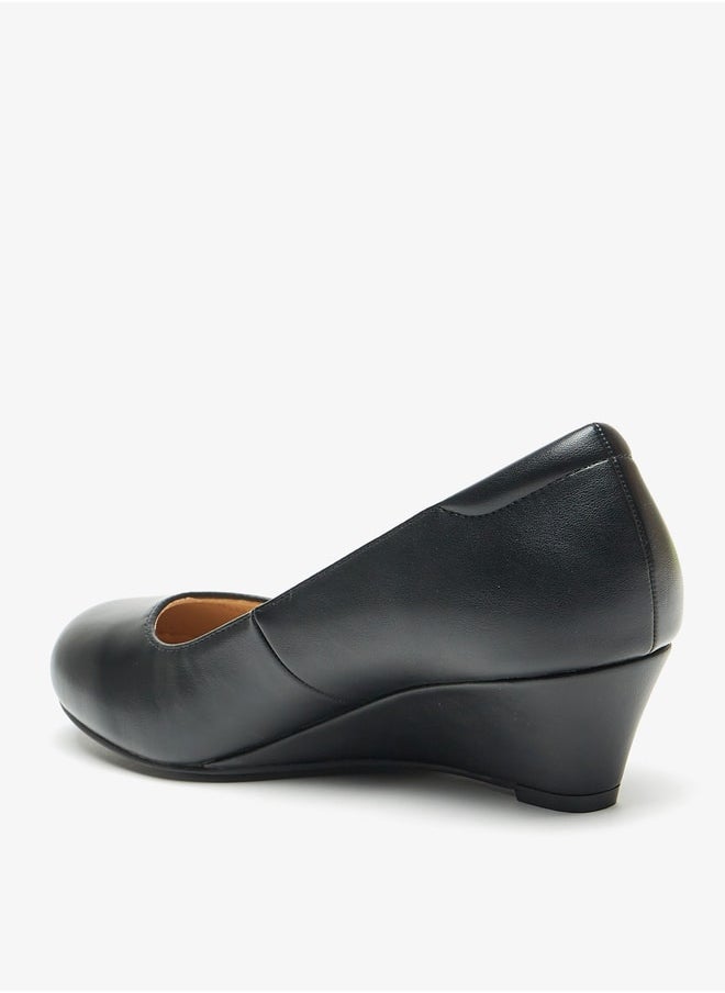 Flora Bella By Shoexpress - Women's Solid Slip-On Shoes With Wedge Heels - Image 1