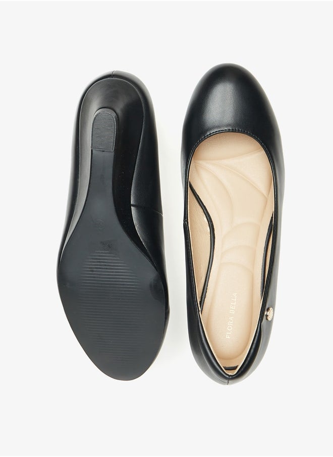 Flora Bella By Shoexpress - Women's Solid Slip-On Shoes With Wedge Heels - Image 1