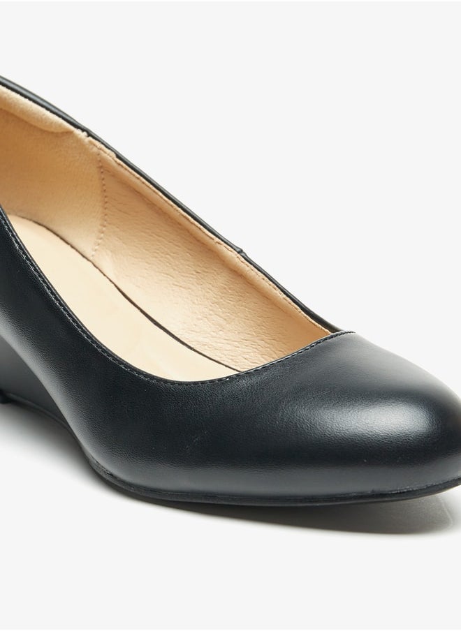 Flora Bella By Shoexpress - Women's Solid Slip-On Shoes With Wedge Heels - Image 1