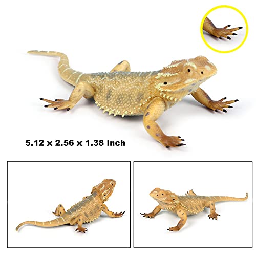 Rich Boxer 5'' Lizard Figurine Bearded Dragon Animal Figurine Plastic Lizard Reptile Model for Home Garden Decoration - Image 2