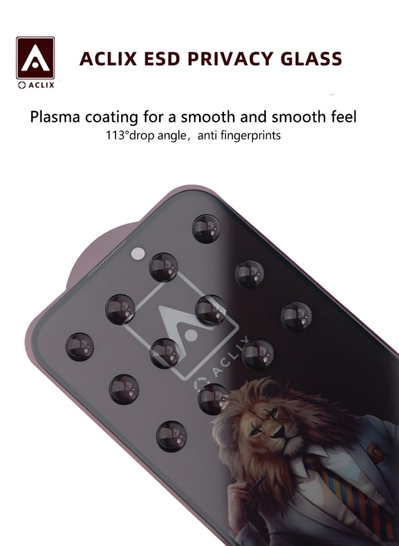 أكاليكس حماية شاشة، عاكس مخفي، لهاتف ايفون 15 برو ماكس، جودة ممتازة. - Image 4