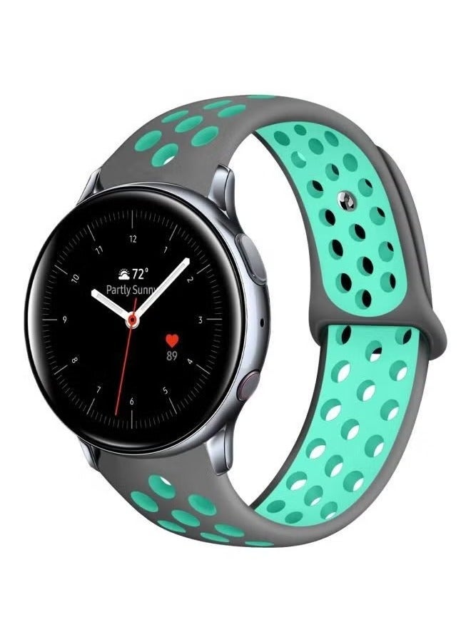 vesus Replacement Band For Samsung Active 2 40/44mm Grey/Green