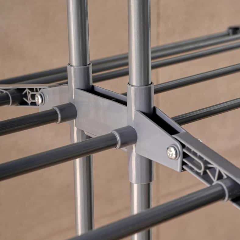 Pan Home Chappell Extendable Metal Cloth Dryer with 37 m Drying Space 83-150x64x176cm - Grey - Image 3