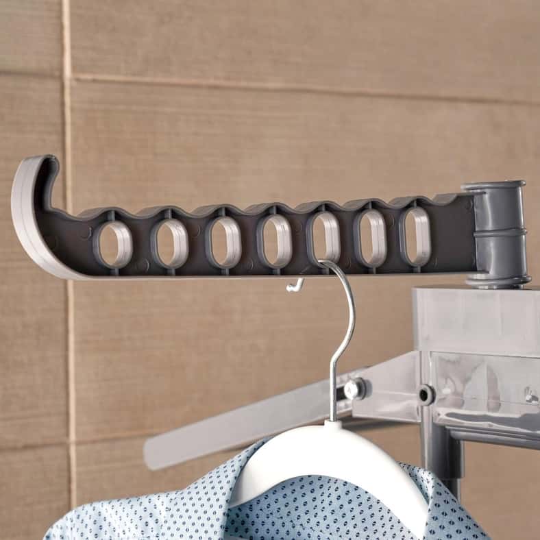 Pan Home Chappell Extendable Metal Cloth Dryer with 37 m Drying Space 83-150x64x176cm - Grey - Image 2