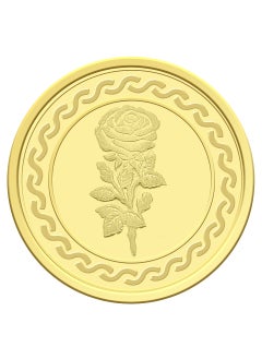FK Jewellers Gold 22KT Flower Design 4 Grams Coin  - Image 2