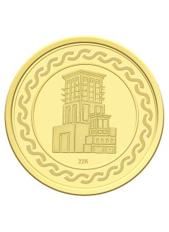 FK Jewellers Gold 22KT Flower Design 4 Grams Coin  - Image 3