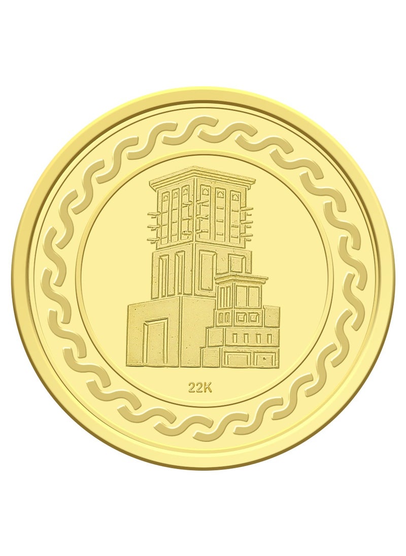 أف كيه جوليريز عملة ذهب 4 جرام بتصميم زهري عيار 22  - Image 3