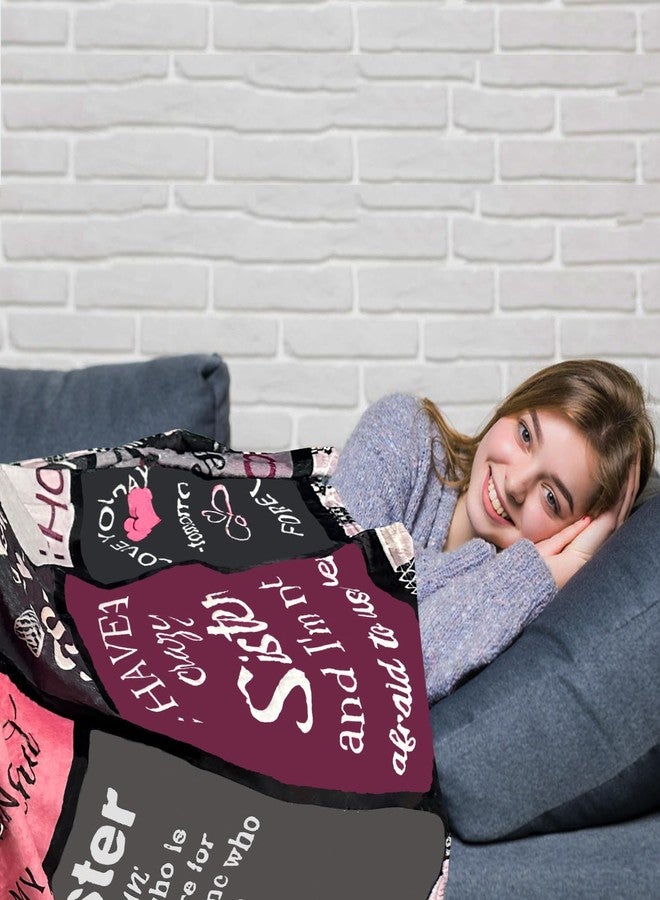 Romantic Angels Sister Gifts Blanket，Birthday Gifts for Sister，Christmas Throw Blanket Gifts for Sisters 50'' x 60'', Bestie Soft，Cozy，Fuzzy Blanket for Women - Image 2