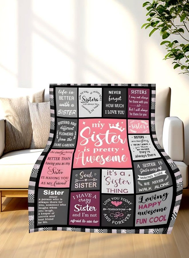 Romantic Angels Sister Gifts Blanket，Birthday Gifts for Sister，Christmas Throw Blanket Gifts for Sisters 50'' x 60'', Bestie Soft，Cozy，Fuzzy Blanket for Women - Image 3