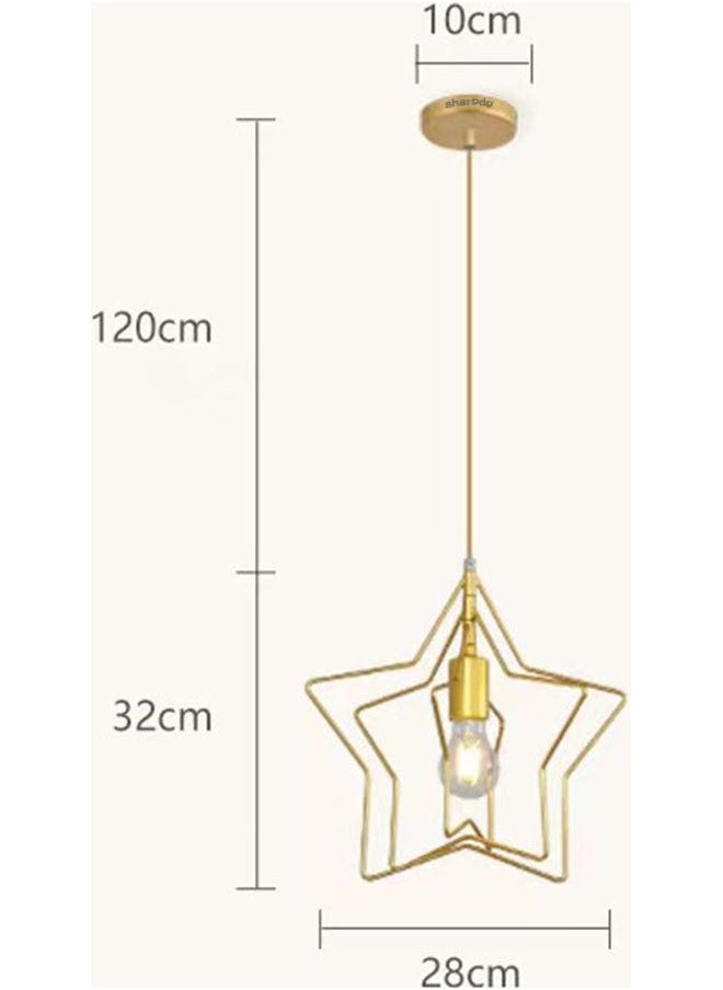 Generic - Vintage Simple Star Chandelier( Bulb Not Included) Gold 152x10x28cm - Image 1