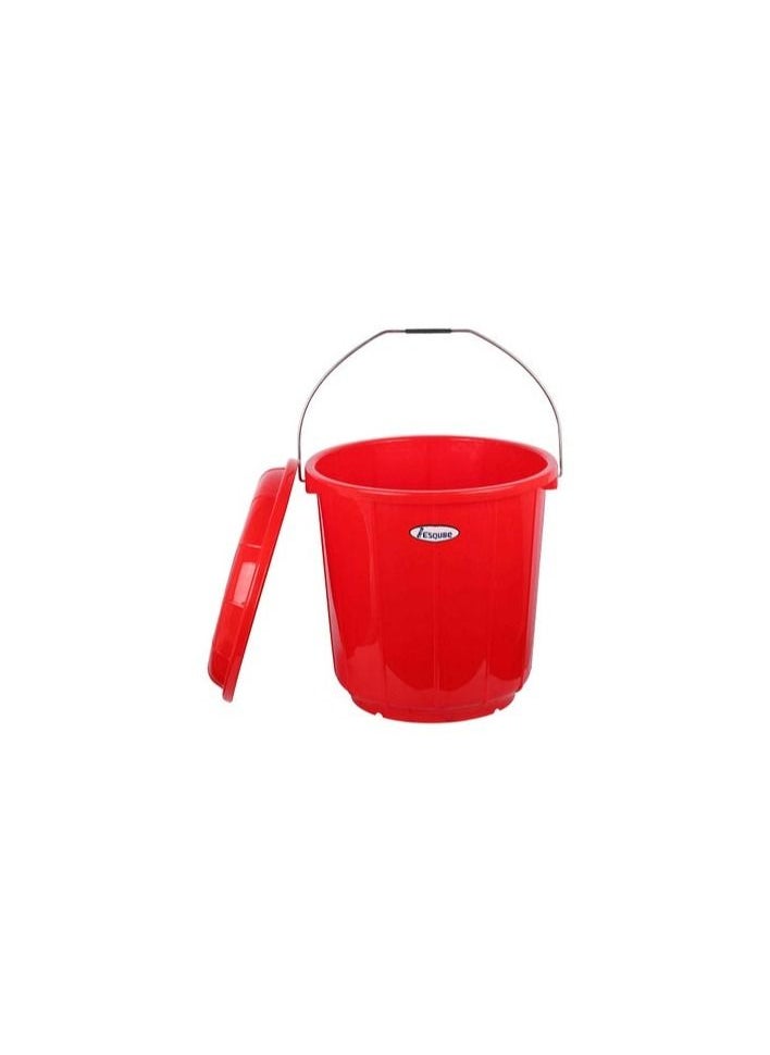 Red Plastic Bucket 20L With Lid