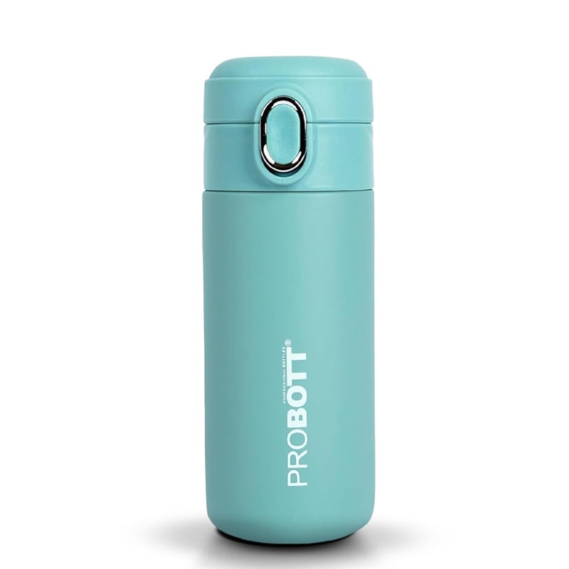 PROBOTT Probott Thermosteel Hot or Cold Insulated Stainless Steel Travel Mug, 300 ml, Green | Spill Proof | Coffee Tea Mug | Juice Mug | Water Flask | Easy Grip Easy to Carry | Office | College  - Image 1