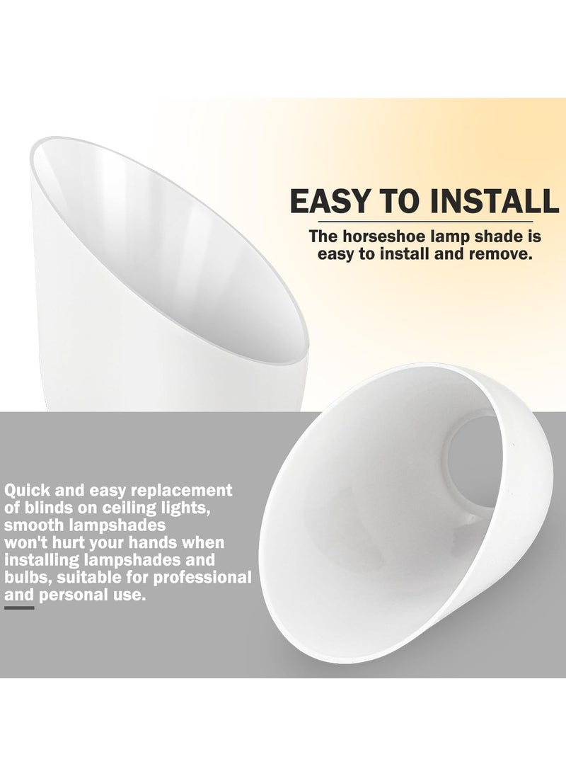 SYOSI 6 PCS Plastic Lamp Shade, 4.1 inch Diameter Horseshoe Lampshade Replacement Lampshade, for Bedroom Living Room Floor Lamp Ceiling Fan Light Covers, Easy to Install (White)  - Image 4