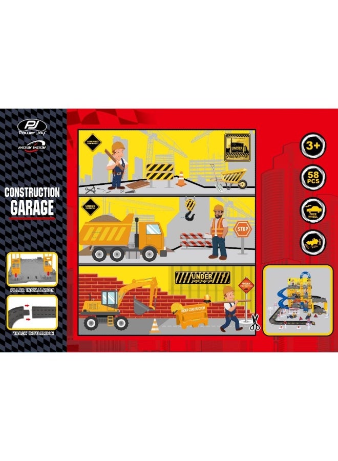 Power Joy Vroom Vroom Construction Garage With 3Cars - Image 2