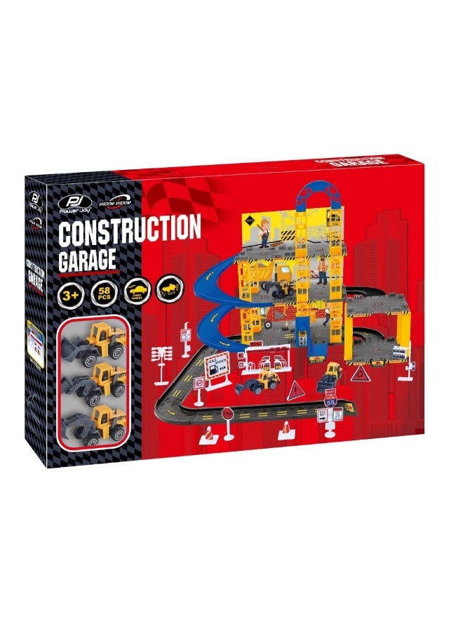 Power Joy Vroom Vroom Construction Garage With 3Cars - Image 3