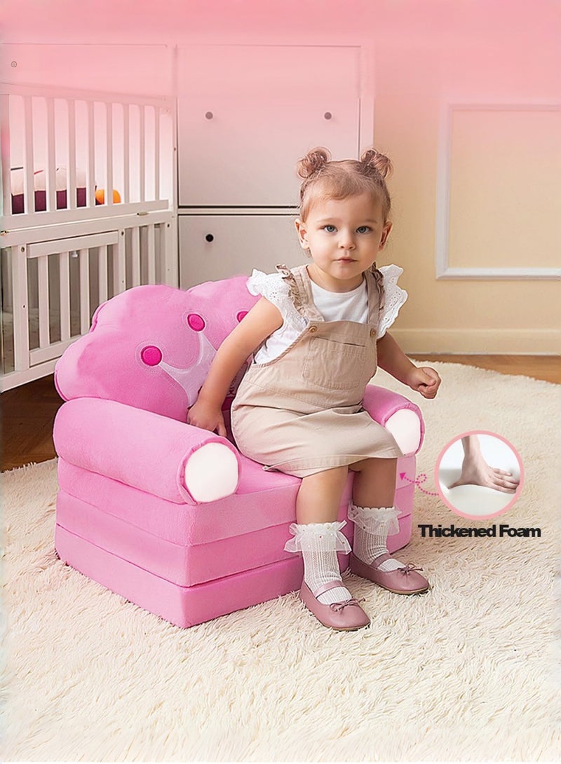 EzzySo Kids Sofa Chair 2-in-1 Convertible Kids Sofa Bed with High Elastic Sponge for Kids - Image 2
