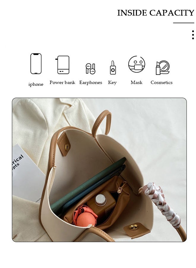 DUNISO Women's Shoulder Tote Bag Leather Handbag For Women Retro Large Capacity Messenger Fashionable Travel Hand Bag - Image 4