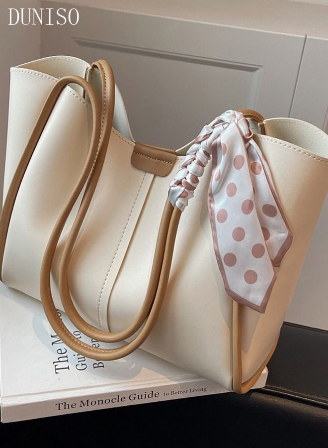 DUNISO Women's Shoulder Tote Bag Leather Handbag For Women Retro Large Capacity Messenger Fashionable Travel Hand Bag  - Image 5