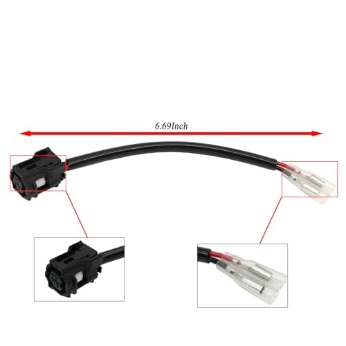 SPNUVR 2Pcs 6.69" Motorcycle Light Line Compatible with YAMAHA MT03 MT07 MT09 MT10 Tracer 7 Gt Xsr 700 Yzf R1 R6 R7 Turn Signals Connector Semaphore Adapter Blinker Indicators Wire Plug - Image 5