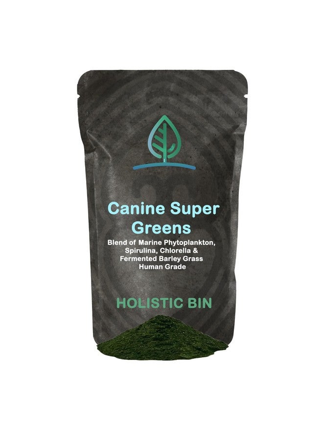 Holistic Bin Greens By Holistic Bin | Vegan Dog Nutritional Supplement With Marine Phytoplankton, Spirulina, Chlorella, & Fermented Barley Grass | Organic Skin And Coat Support (50 Grams) - Image 1